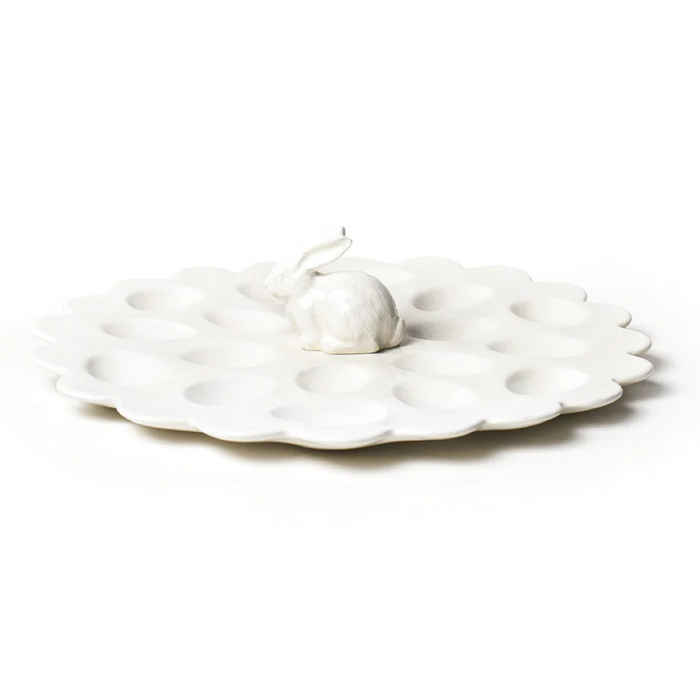 Coton Colors Egg Tray with Shaped Rabbit White