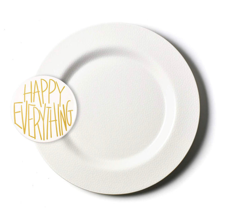Happy Everything White Small Dot Big Entertaining Round Platter