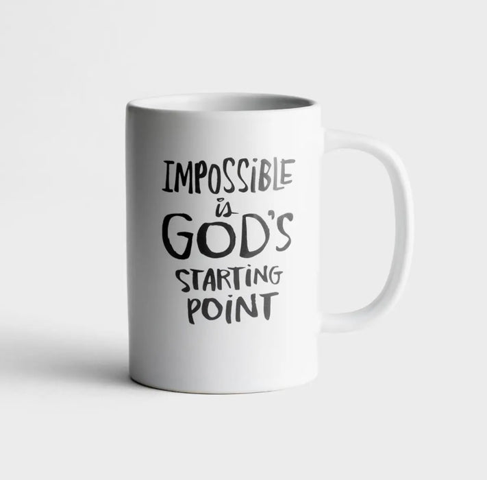 Impossible is God's Starting Point - True and Write Mug
