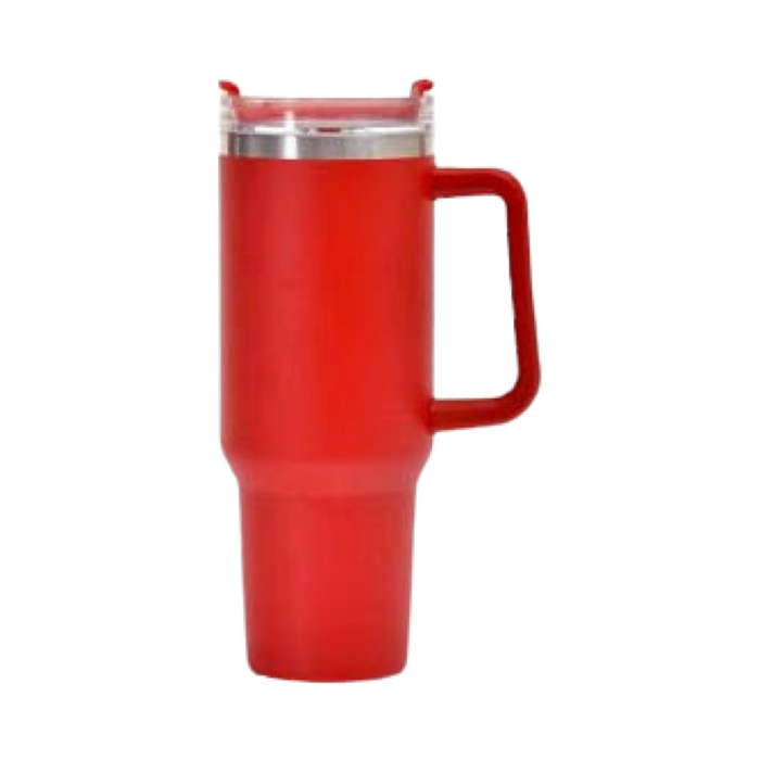 40 oz Tumbler with Handle Red
