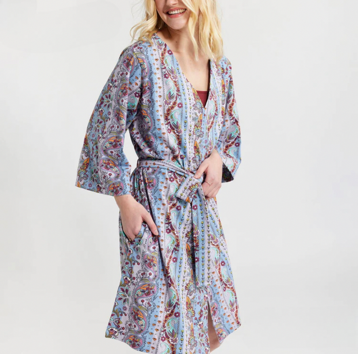 Vera Bradley Knit Robe Provence Paisley Stripes Small-Medium