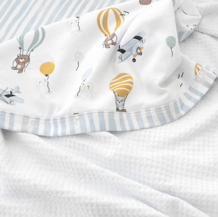 Cot Waffle Blanket Up Up & Away