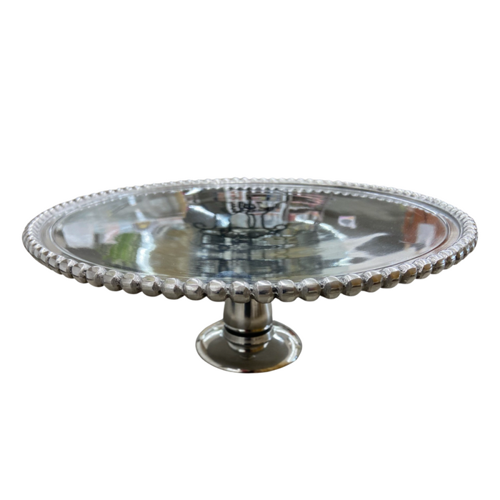 Large 12" Beaded Cake Stand