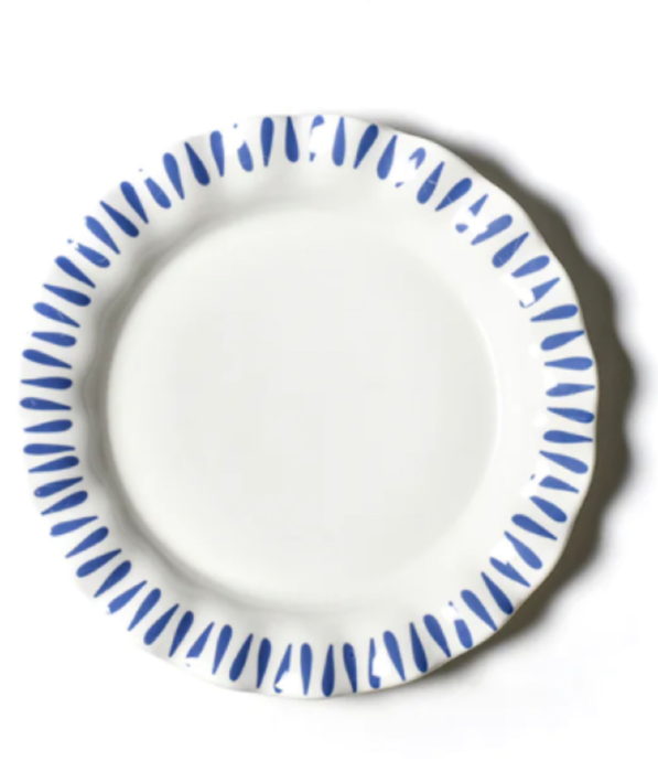 Coton Colors Iris Blue Drop Ruffle Dinner Plate