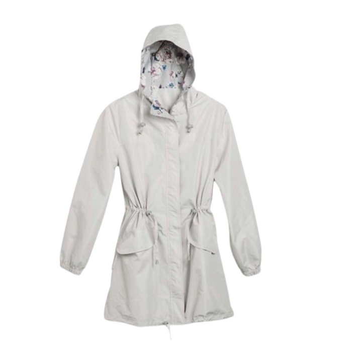 Vera Bradley Packable Raincoat in Stratus Gray Large