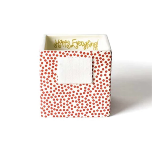 Happy Everything Red Small Dot Mini Nesting Cube Small