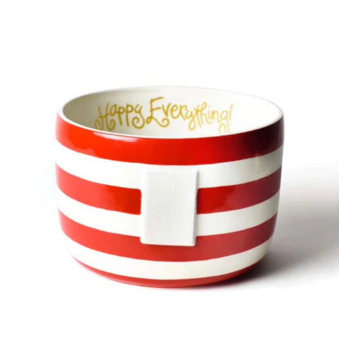 Happy Everything Red Stripe Mini Bowl