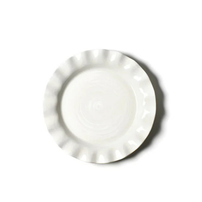 Coton Colors Signature White 8” Small Ruffle Plate