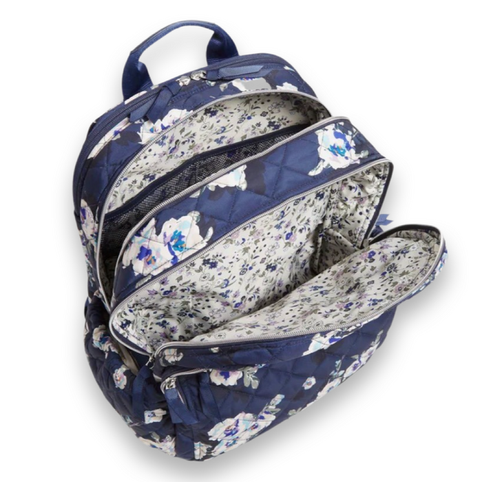 Vera Bradley XL Campus Backpack Blooms and Branches Navy