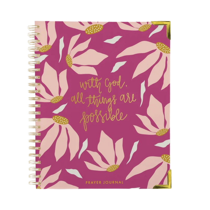 Mary Square 7”x9” Prayer Journal-With God All Things Are Possible