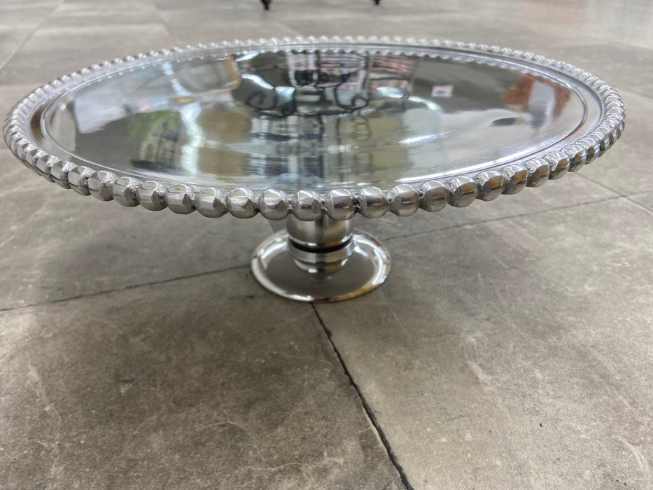 Large 12" Beaded Cake Stand