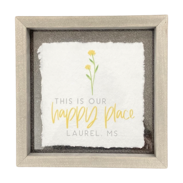 "This is Our Happy Place- Laurel, MS" Framed Art