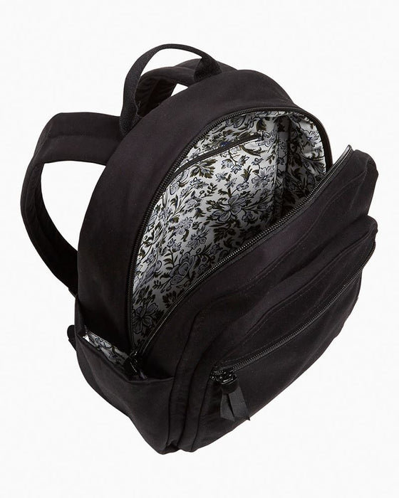 Vera Bradley Small Backpack in Recycled Cotton - Black