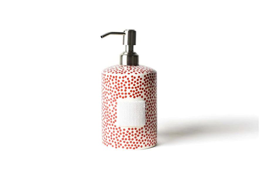 Happy Everything Red Small Dot Mini Cylinder Soap Pump