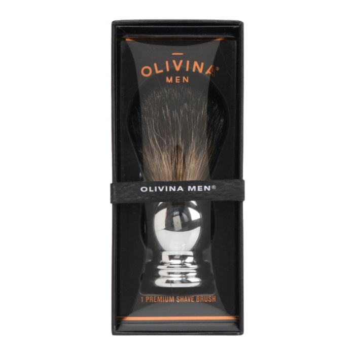 Gentlemen's Hardware Olivina Men Premium Shave Brush with Chrome Handle