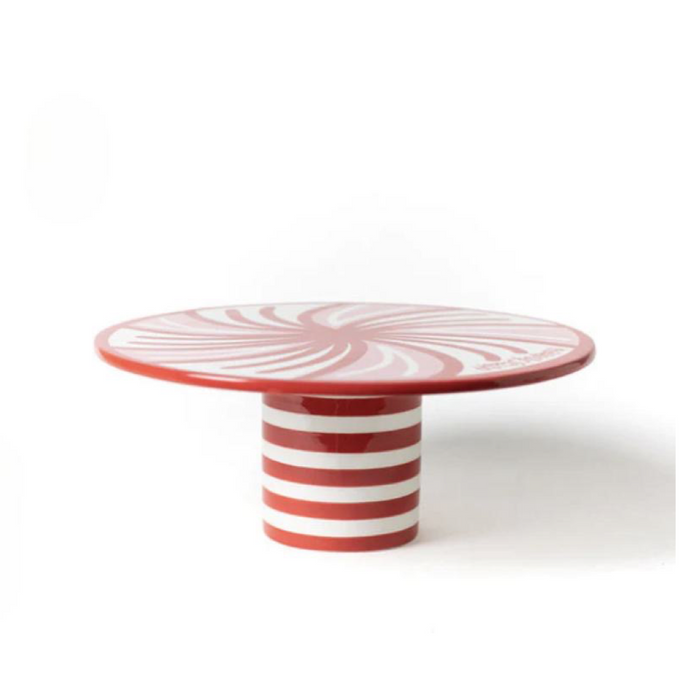 Happy Everything 11” Peppermint Cake Stand
