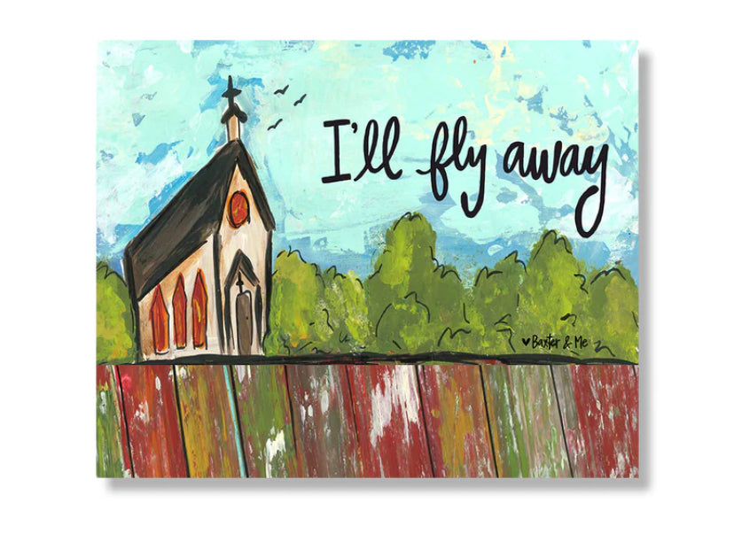 Baxter & Me 8x10 Wrapped Canvas-I’ll Fly Away
