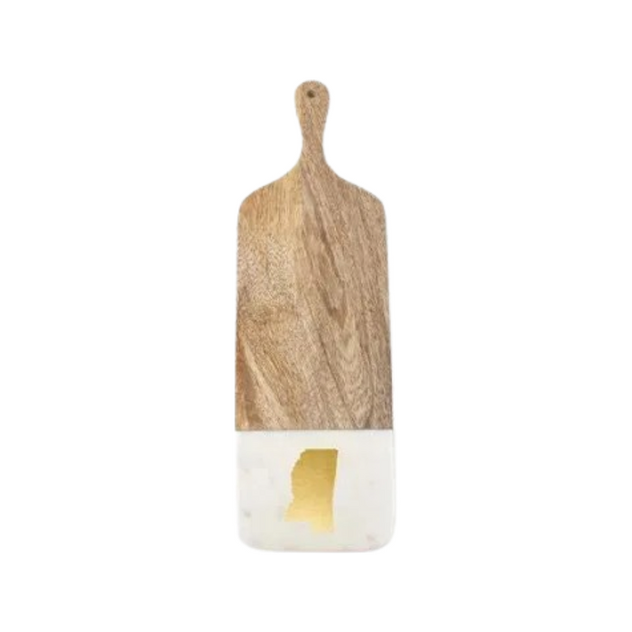 Mary Square Wood & Marble Mississippi Cutting Board
