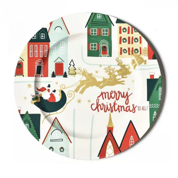 Christmas in the Village Rooftop Platter 14”