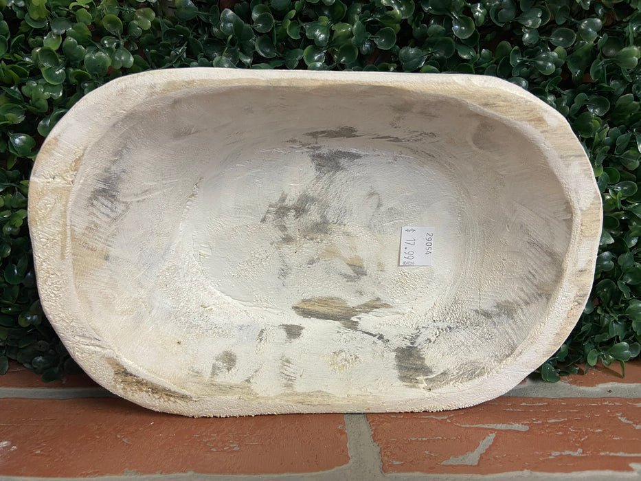 Small Natural Hand Carved Dough Bowl