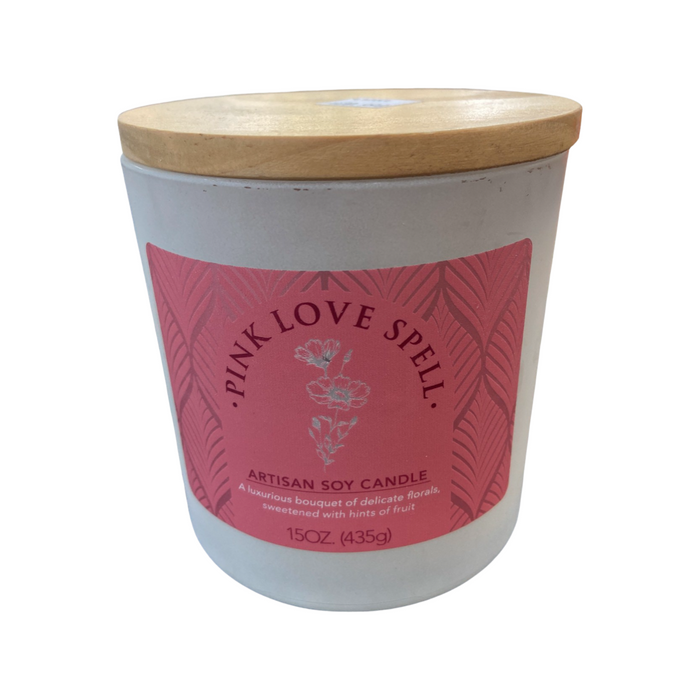 Artisan Soy Candle PINK LOVE SPELL Scented