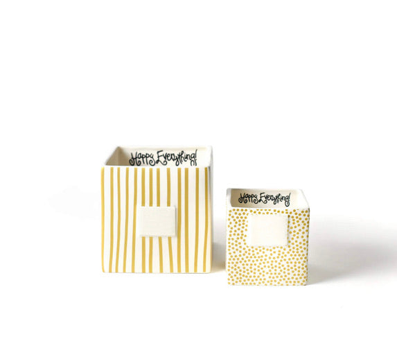 Happy Everything Gold Small Dot Mini Nesting Cube Small