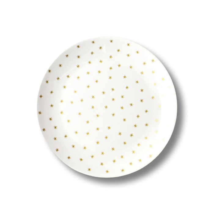 Coton Colors Gold Stars 11" Dinner Plate