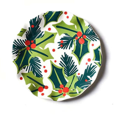 Coton Colors-Balsam & Berry Holly Ruffle Plate