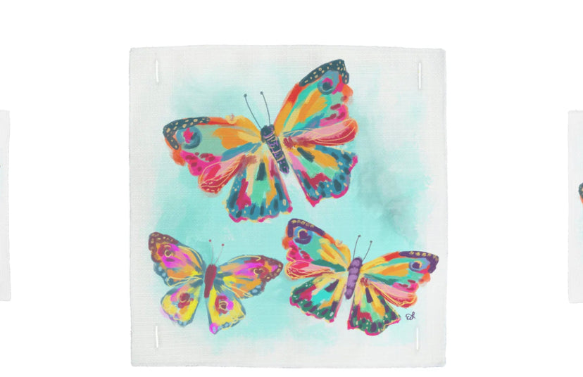 Butterflies Square Pillow Swap
