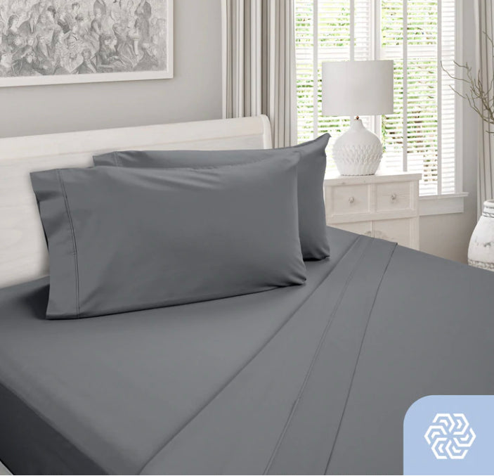 DreamFit DreamCool 100% Egyptian Cotton Sheet Set-Gray