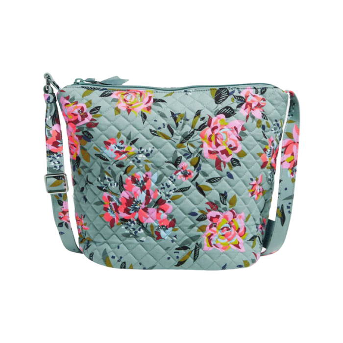 Vera Bradley Bucket Crossbody Bag in Recycled Cotton-Rosy Outlook