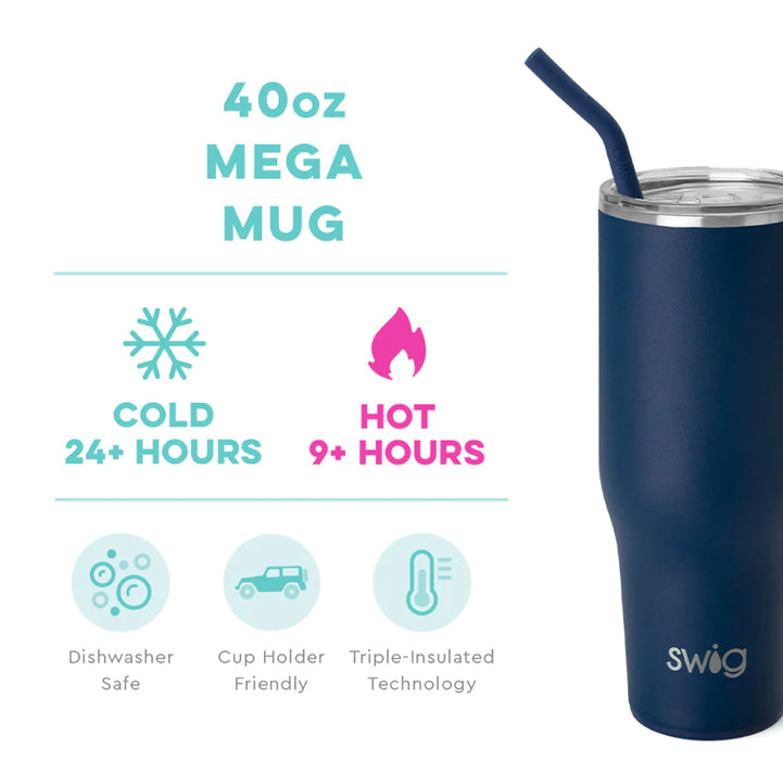 Swig Navy Mega Mug 40 oz.