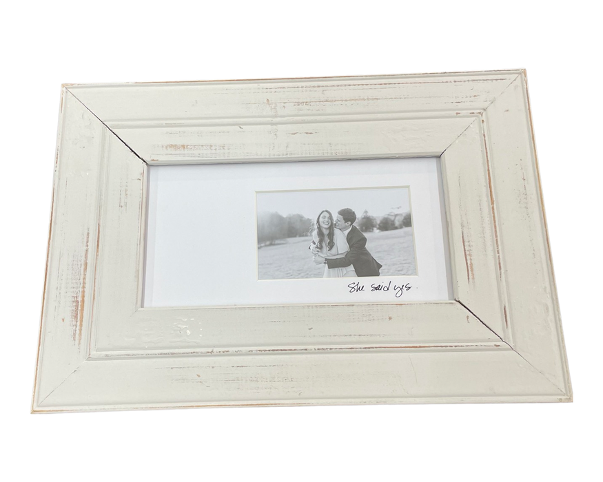 "She Said Yes" Photo Frame 16.5" x 11.5"  Made in Laurel, Mississippi