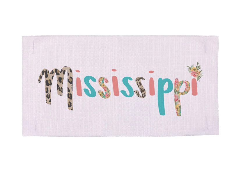 Mississippi Leopard Floral State Pillow Swap