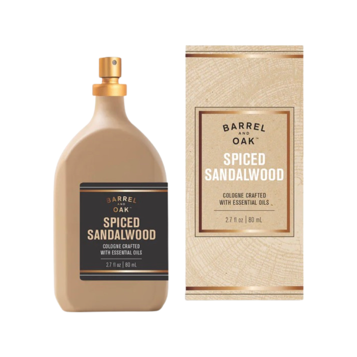 Barrel & Oak Natural Fragrance Cologne - Spiced Sandalwood 2.7 fl oz.