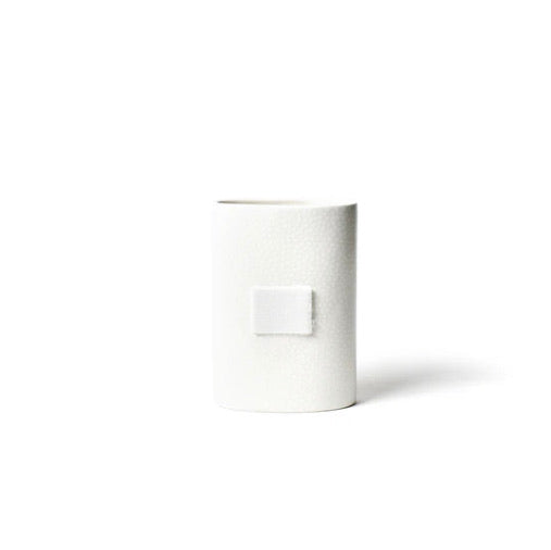 Happy Everything White Small Dot Mini Oval Vase