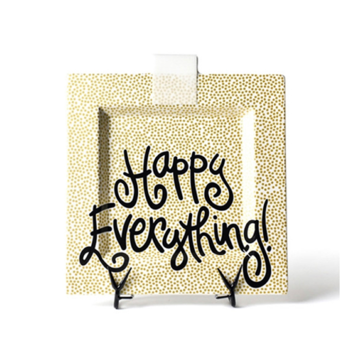 Happy Everything Small Gold Dot Big Square Platter