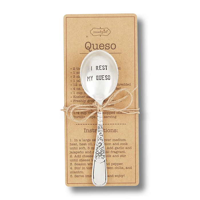 Mud Pie Queso Fiesta Recipe Spoon Set  "I Rest My Queso"