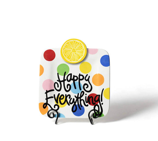 Happy Everything Bright Dot Mini Square Platter
