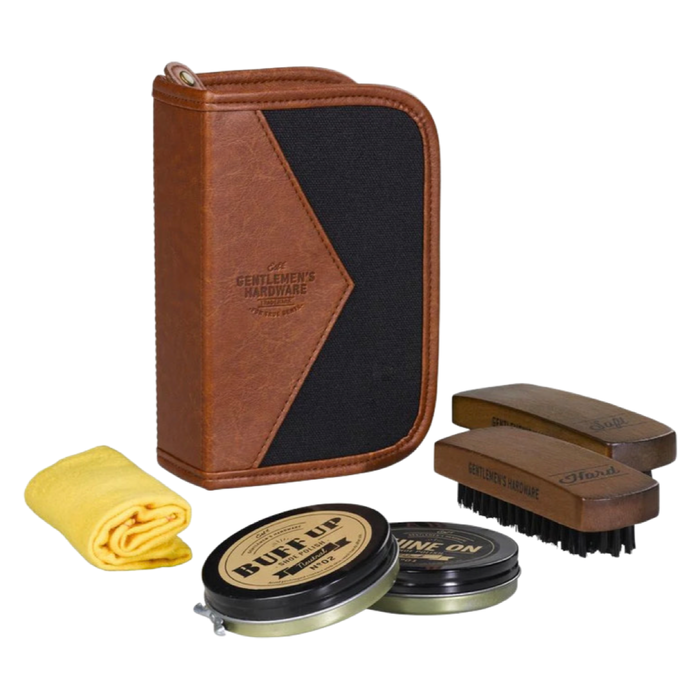 Gentlemen's Hardware Buff and Shine Charcoal Shoe Shine Kit