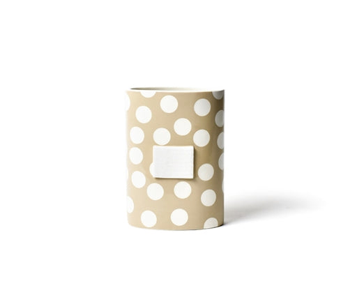 Happy Everything Neutral Dot Mini Oval Vase