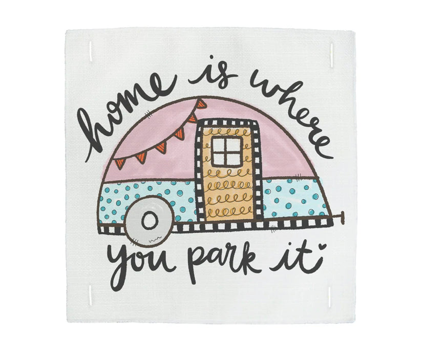 Home Is Where You Park It Square Pillow Swap