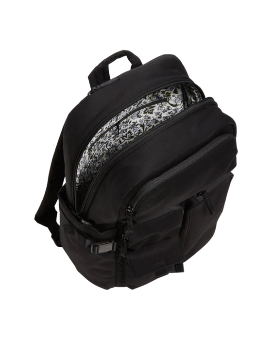 Vera Bradley Utility Large Backpack in Recycled Cotton-Black