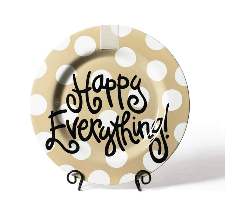 Happy Everything Neutral Dot Big Round Platter