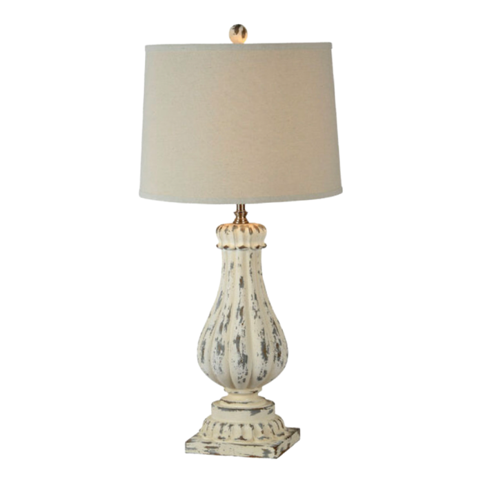 Palmer Distressed White with Blueish Accents One-Light Table Lamp