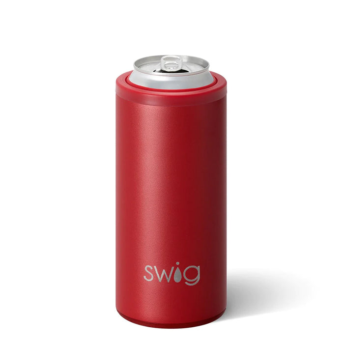 Swig Matte Crimson Skinny Can Cooler 12 oz.